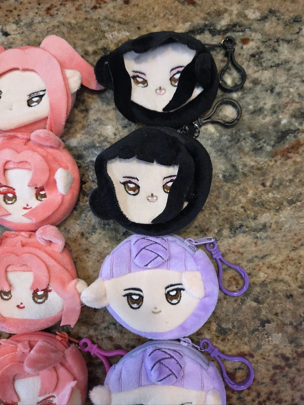 Kids Girls Change Purse Kpop Demon Inspired Characters Multi Colored Zip Closure